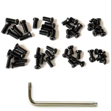 #6-48 and #8-40 Screw Set, Oval Head Torx Key Screws 6 Pcs Each 6Mm/8Mm/10Mm/12M