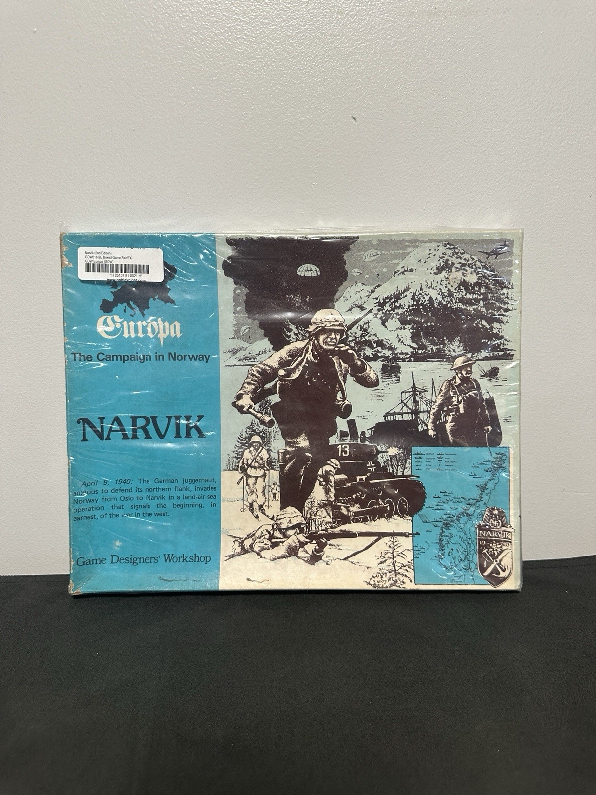 NARVIK - La Campaña en Noruega. Serie GDW Europa. 2ª Edición Clasificada Fair/EX
