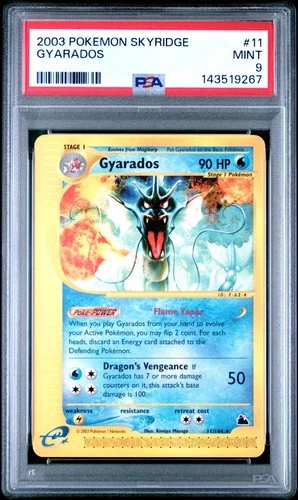 2003 POKEMON SKYRIDGE #11 GYARADOS PSA 9