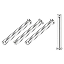 4-Pack Single Hole Clevis Pins M10 x 80mm 304 Stainless Steel Flat Head Clevi