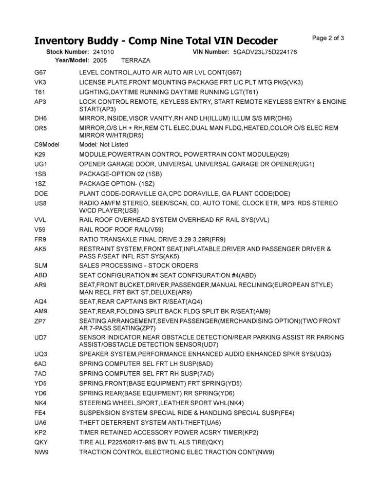 Fuel Tank SV6 Extended Wb 121" VIN V 5th Digit Fits 05-09 MONTANA 3615456 thumbnail 5