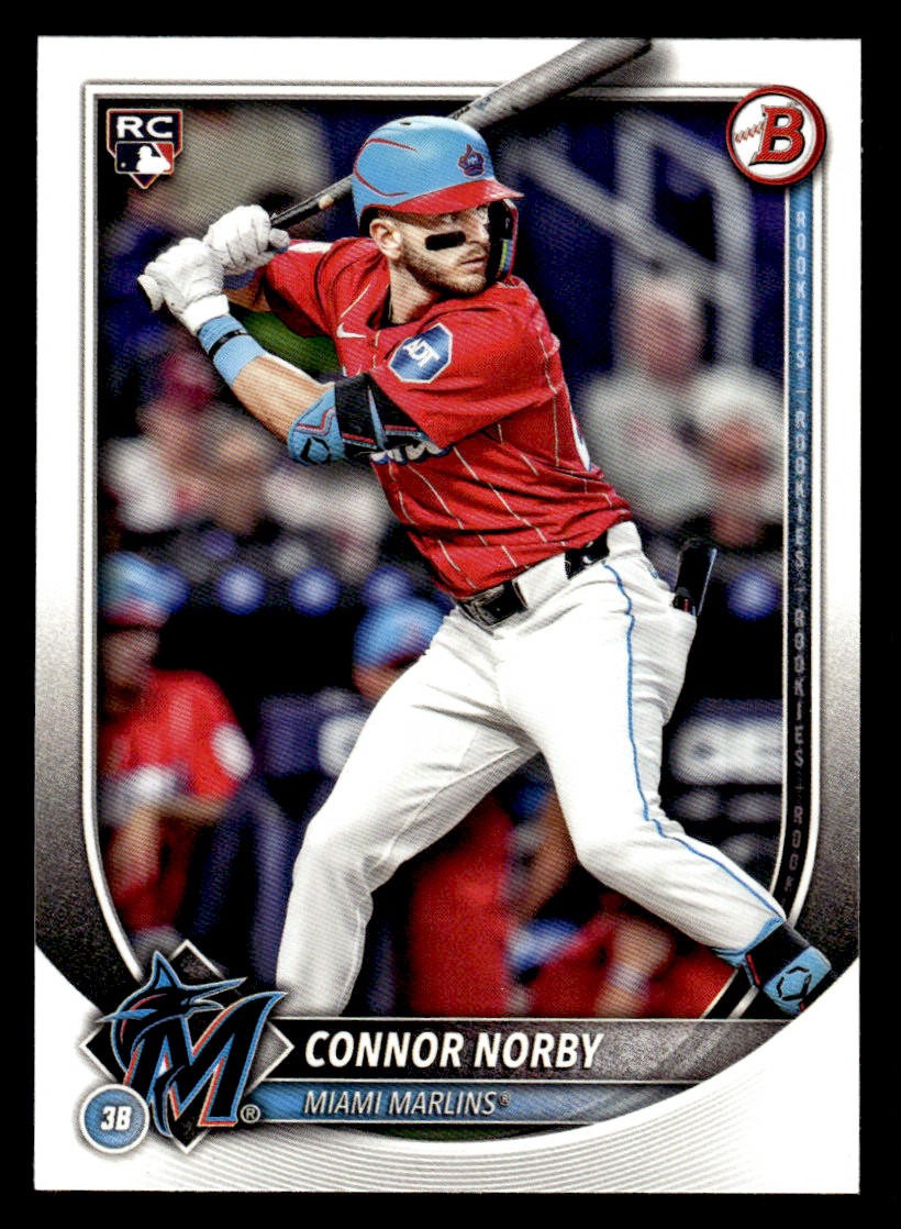 2025 Bowman #46 Connor Norby Rookie Card Miami Marlins