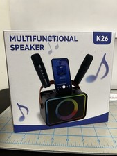 Karaoke Machine,Portable Bluetooth Karaoke Speaker with 2 Instrument Wireless
