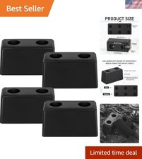 4 Pcs Rubber Bumper Pads 6 x 3 x 3.15 Inch Dock Bumpers Automotive Blocks Rub...