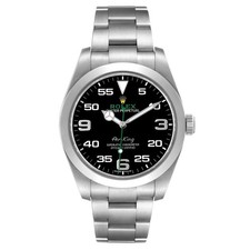 Rolex Air King 40 Steel Black Dial Green Hand Mens Watch 116900 Card 2