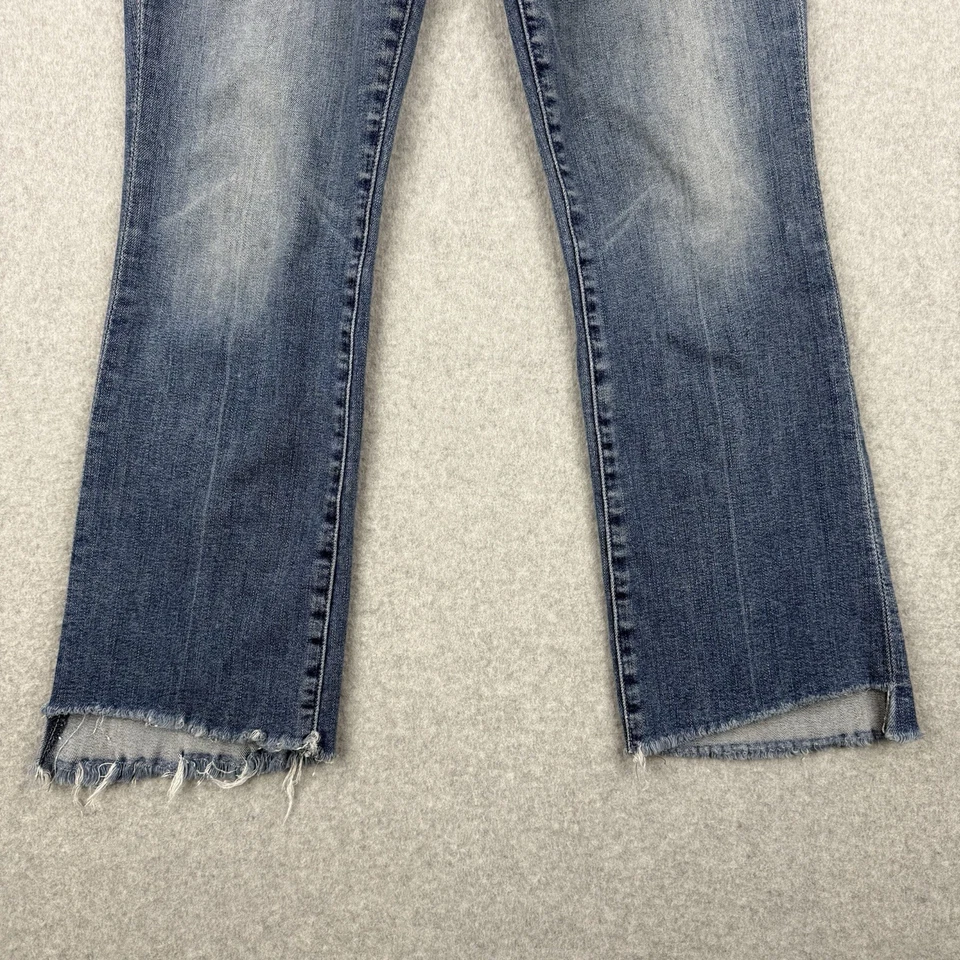 Mother Jeans Womens 28 Blue The Insider Crop Step Fray Bootcut Stretch Denim - Image 3 of 4