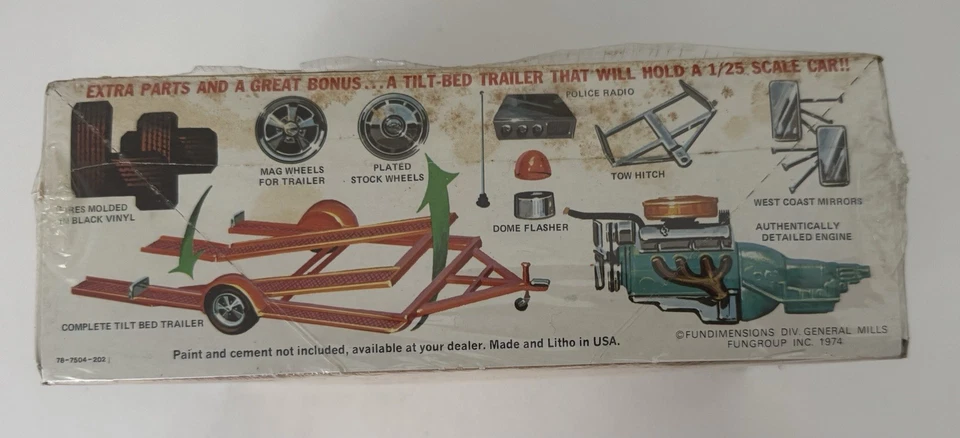 MPC 1975 Chevy Caprice 1/25 Model Kit 1-7504 Factory Seal -Small Tear (Inv 2) - Image 2 of 4