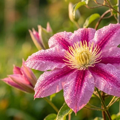 Kompakte Clematis "Piilu" – Die perfekte Kletterpflanze für den Balkon 2L - Bild 1 von 4