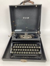 Beautiful Unrestored 1930's Corona Standard Flat Top Glossy Black Typewriter thumbnail