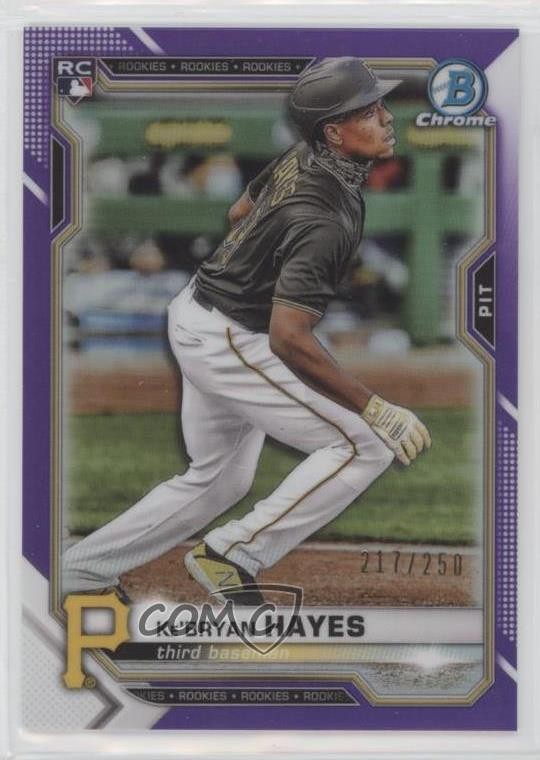 2021 Bowman Chrome Purple Refractor 217/250 Ke'Bryan Hayes #29 n1u