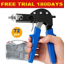 72pcs Hollow Wall Fixings & Anchor Setting Tool Kit Set Plaster Boarding & Case