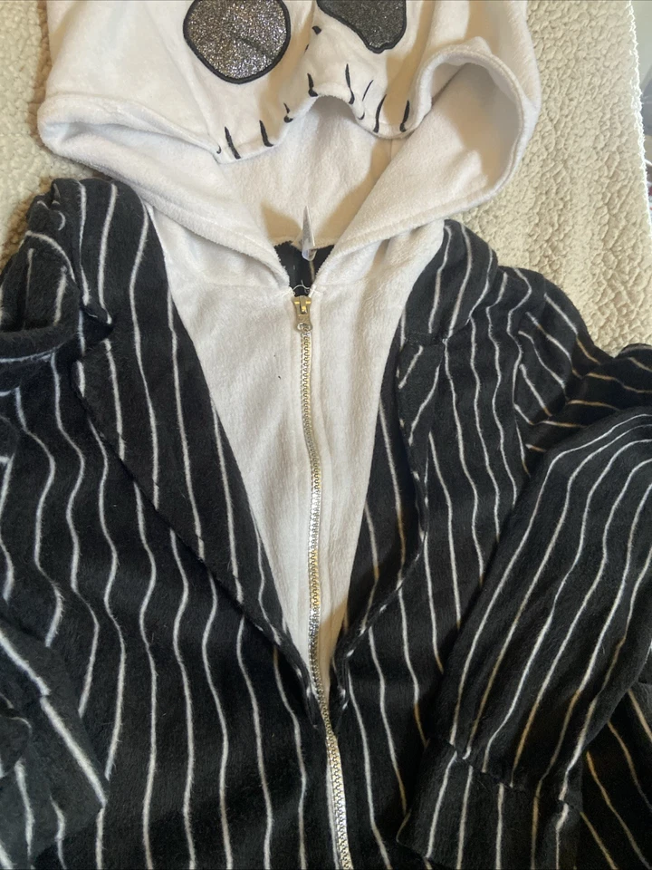Pesadilla antes de Navidad Jack Skellington XL adulto una pieza pijama Foto 3 de 4