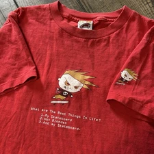 Vintage Y2K To The Edge Prime Cut Tees Distressed Skate Punk T-Shirt Men’s Small