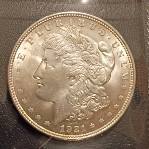 1921 Morgan Silver Dollar $1 Coin, Uncirculated Condition 0.9 Fineness