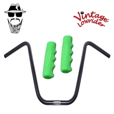 Original Lowrider 13" 22.2 D Handlebar Black 212 120mm Grips Solid/Green