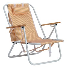 4-Position Adjustable Backpack Beach Chair, Foldable Rustproof Aluminum Chair