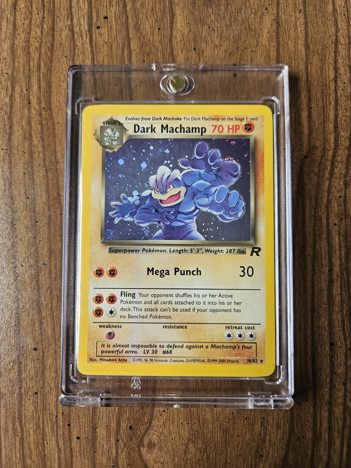 Dark Machamp 10/82 Team Rocket Unlimited Holo Rare NM