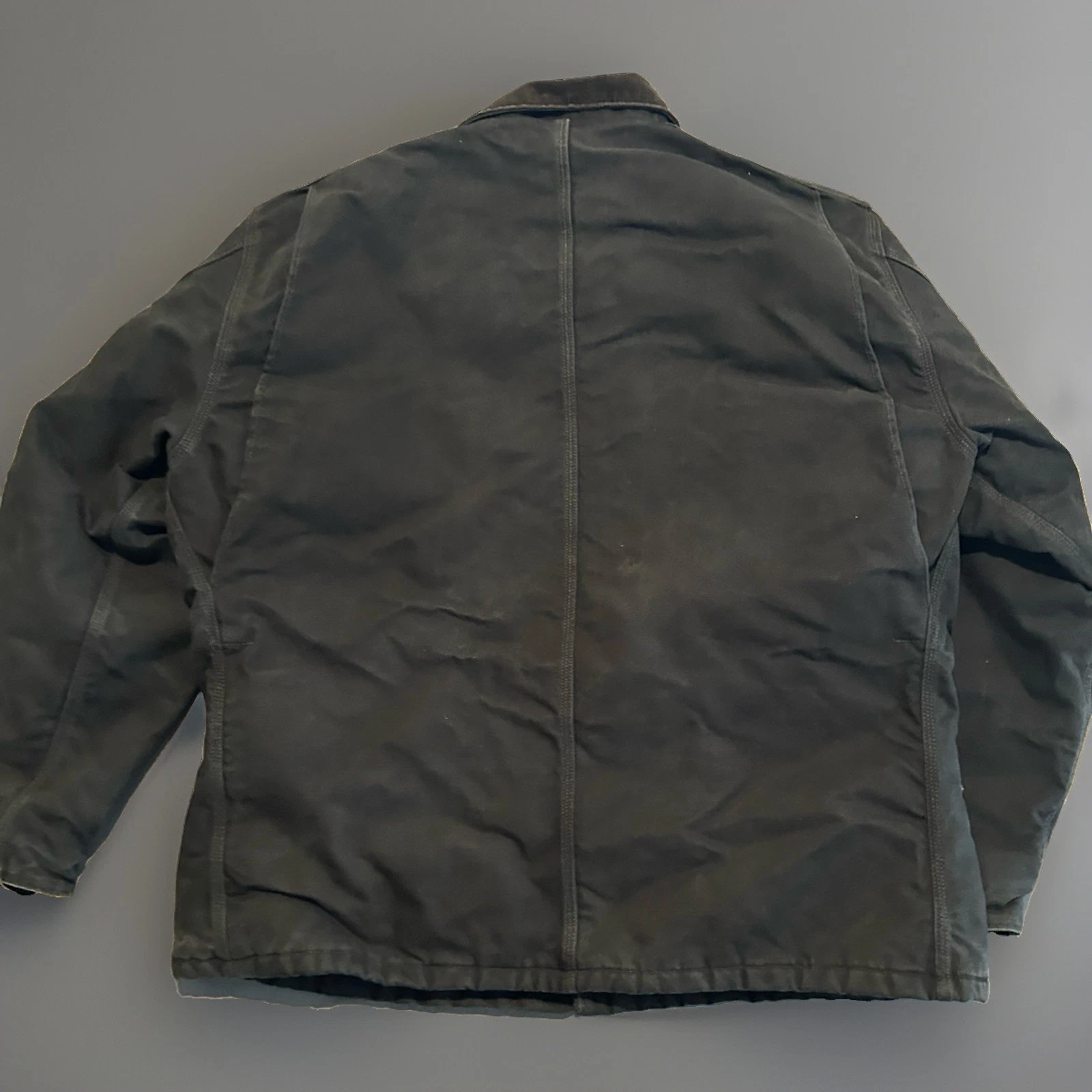 Carhartt Jacket Mens 54 Tall Black C03 Traditional Coat Duck Canvas Distressed image 14