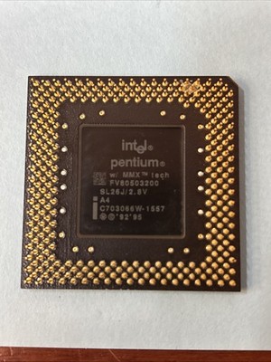 Intel Pentium 200MHz w/ MMX Tech - Socket 7 CPU FV80503200 2.8V