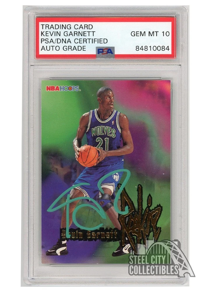 Kevin Garnett Basketball Autographed Sports Trading Cards
