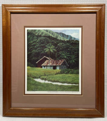 Curtis Wilson Cost Signed Print ''A Break in the Weather'' Hawaii Landscape