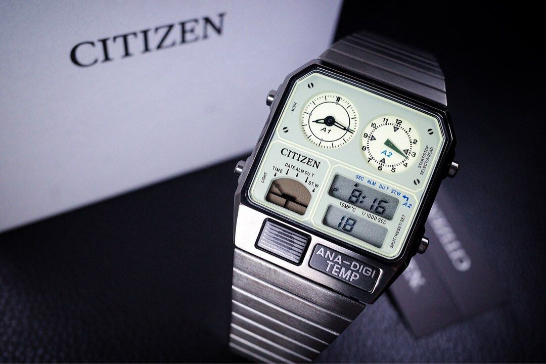 new Citizen Ø 40.6 x 32.5 s steel JG2147-85X Digi green Luminous