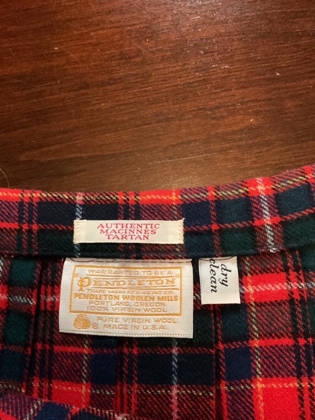 Pendleton Wool Pleated Skirt Authentic Macinnes T… - image 4