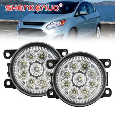 For Ford C-Max 2013-2016 Front Driving Bumper Fog Light Clear Lens Lamp 2PCS