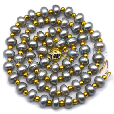 Perle Tubi Lavorati Di Perline 7x5 Mm - Argento Anticato X5