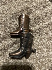 Vintage Die Cast Metal Brass Pencil Sharpener Cowboy Boot Spur