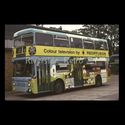 35mm Kodachrome Dia/Foto Leyland Atlantean Bus JPL107K 70er Jahre - (#48)