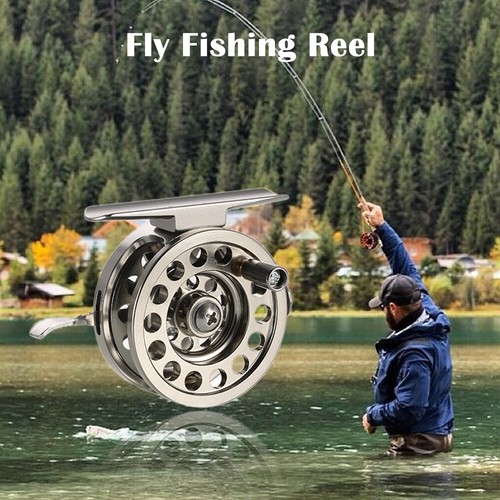 Gear ratio 1:1 Fly Fishing Reel Aluminum Alloy Fly Reel Smooth Ice Fishing Reel - Picture 1 of 25