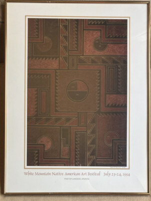 Vintage 1994 Native American Framed Art  Quest For Harmony  Ron Toahani Jackson