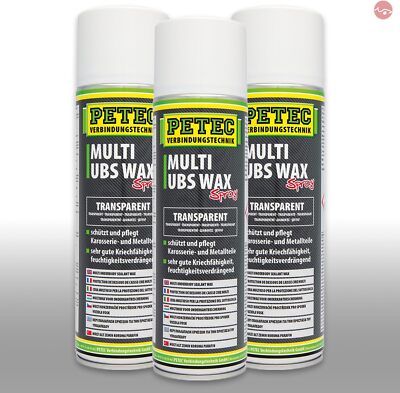 3x PETEC Multi Ubs -Wax Translucent 500ml (73450) SPARSET