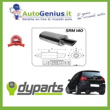 MARMITTA SCARICO SPORTIVA TUNING UNIVERSALE ACCIAIO/CROMATO OVALE SMUSSATO