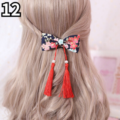 Japanese Sakura Hair Clip Tassel Headdress Bow Lolita Girl  display picture 1