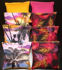 TROPICAL Island Paradise Cornhole Bean Bags ACA Regulation Margaritaville Sunset