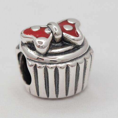 Authentic Pandora Charm Sterling Silver 791463EN09 Minnie Cupcake Disney Bead - Picture 1 of 5