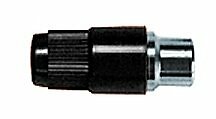 RCA JACK SOLDADURA TIPO TAPA DE EXTREMO DE PLÁSTICO NEGRO