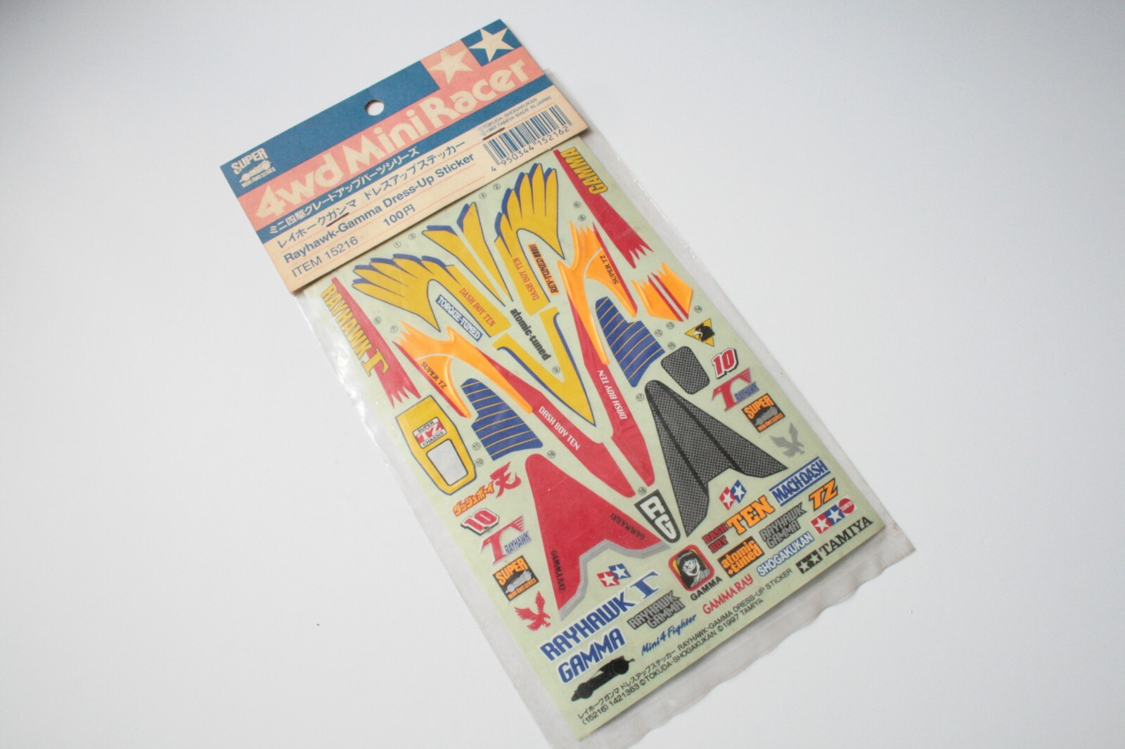 Tamiya Mini 4wd Racer Rayhawk-Gamma Dress-Up Sticker Sheet - 15216