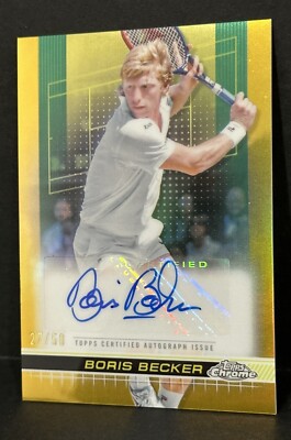 2024 Topps Chrome Tennis Legend Boris Becker Auto Gold Refractor