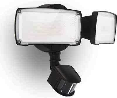 UME 19W LED Flood Light Motion Sensor Outdoor, 2 Adjustable Head, Black NEW