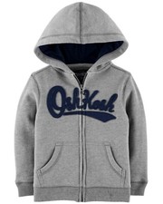 OshKosh B'Gosh Boys Heritage Logo Full Zip Hooded Sweatshirt NWT 4/5 6 7 10/12