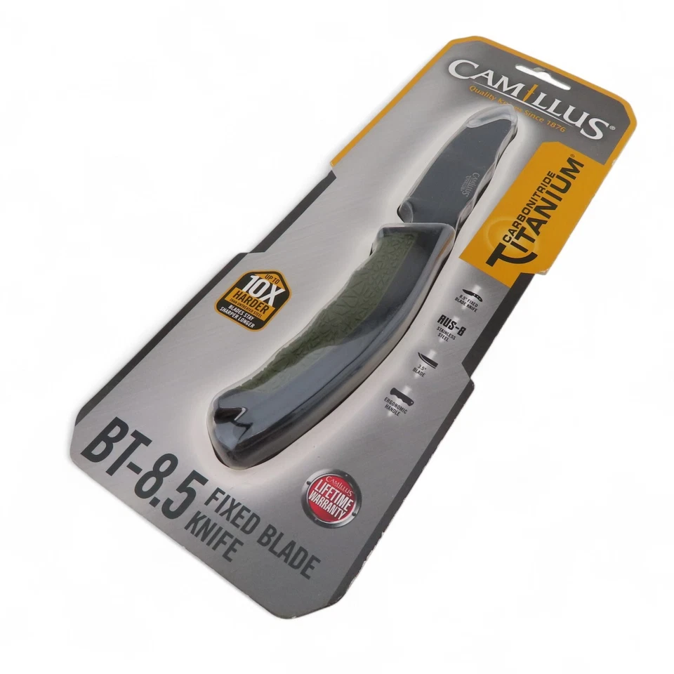 Cuchillo de hoja fija Camillus 19286 BT-8.5 3.5" con funda mango G10 nuevo Foto 2 de 4