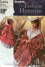 Simplicity Historian Misses' Hat and Mantle Pattern 5444 UNCUT