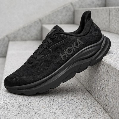 Hoka One One Clifton 10 Black 1162030-BBLC Mens New