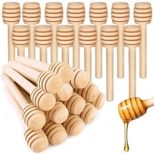 40 piezas varillas de cucharón de miel varilla agitadora de miel para dispensador de tarro de miel Q3Z3