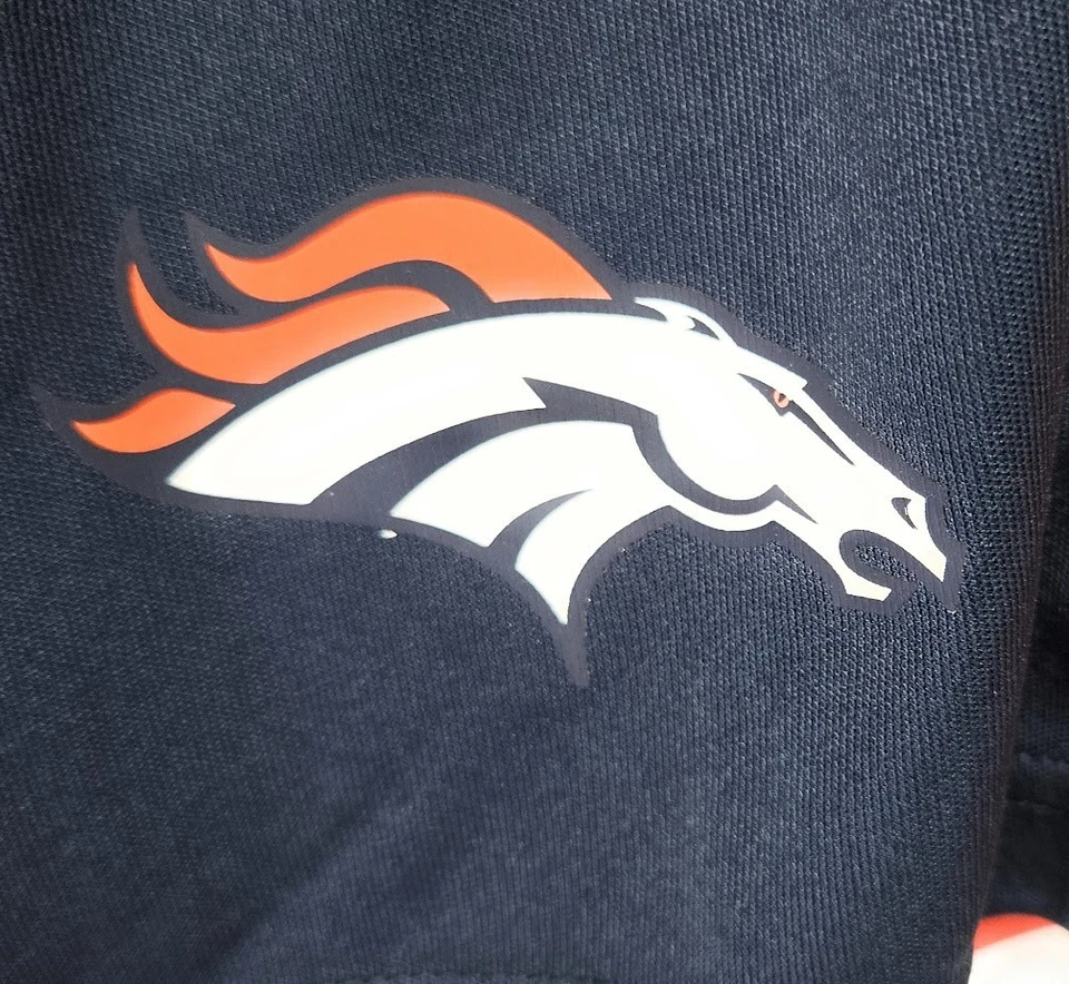 男式 Fanatics NFL 丹佛野马 B&T 蓝色涤纶标志橄榄球短裤 — 第 3/4 张图片