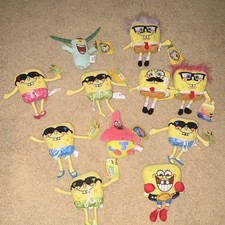 Nickelodeon SpongeBob SquarePants Plush Lot SpongeBob Patrick Plankton w/ Tags