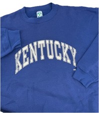 Vintage Kentucky Wildcats Crewneck Sweatshirt Blue Made In USA Discus Large